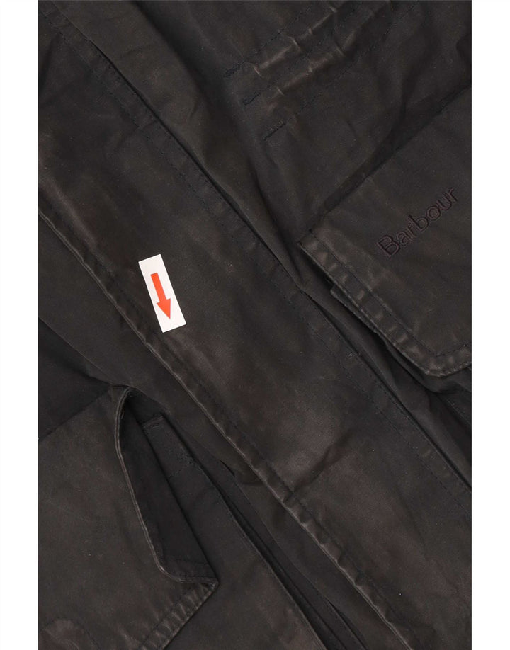 Barbour Herrenjacke aus gewachster Baumwolle, UK 38, mittelschwarz