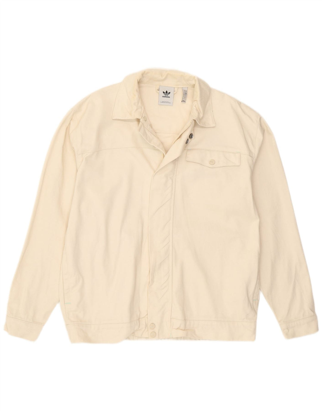 Adidas Herren Bomberjacke UK 36 Small Off White Cotton