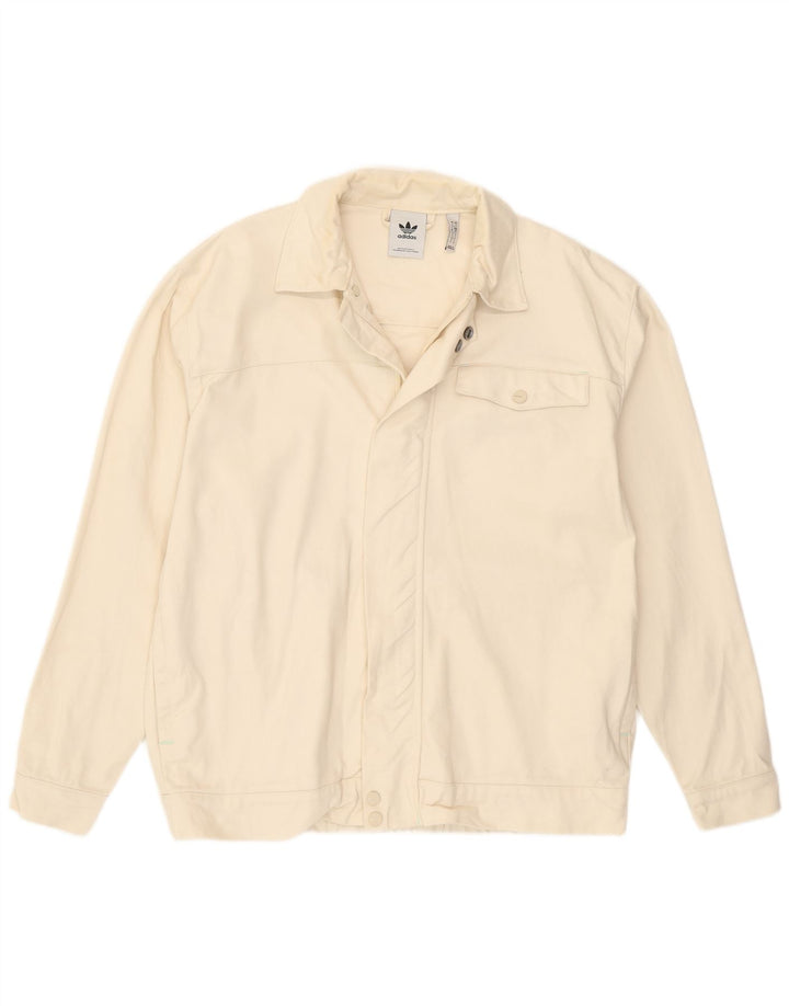 Adidas Herren Bomberjacke UK 36 Small Off White Cotton