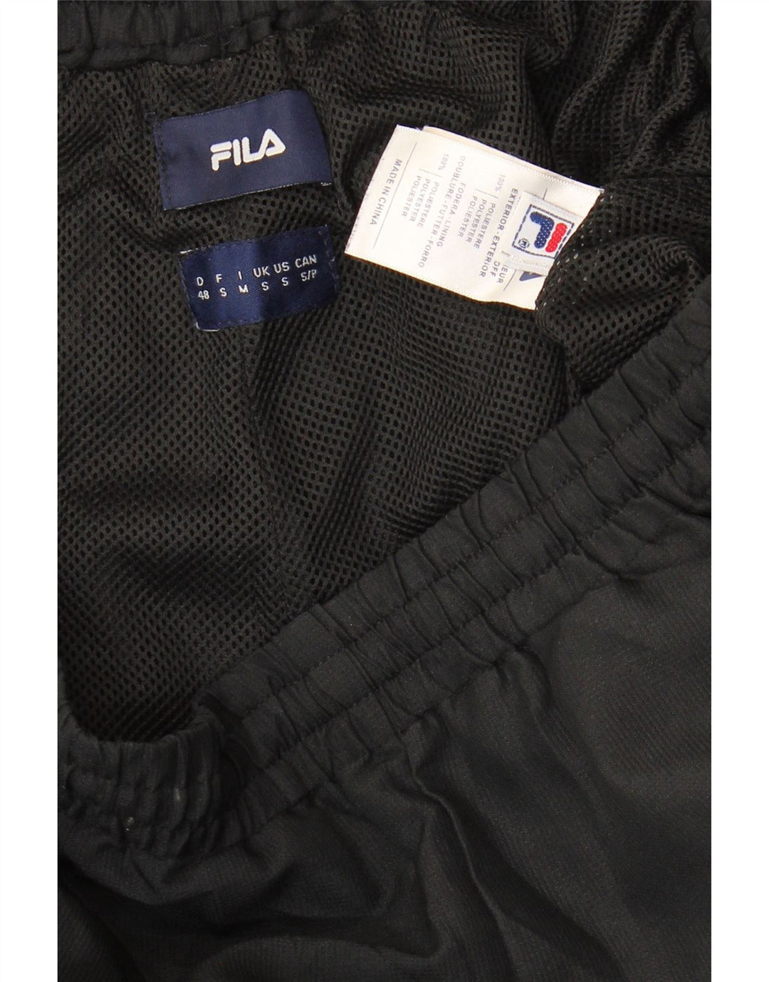 Fila Herren-Trainingshose, Jogginghose, klein, schwarz geflecktes Polyester