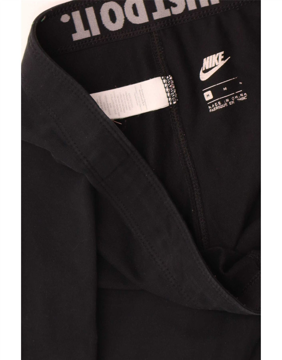 Nike Womens Graphic Leggings UK 12 Mittelschwarze Baumwolle