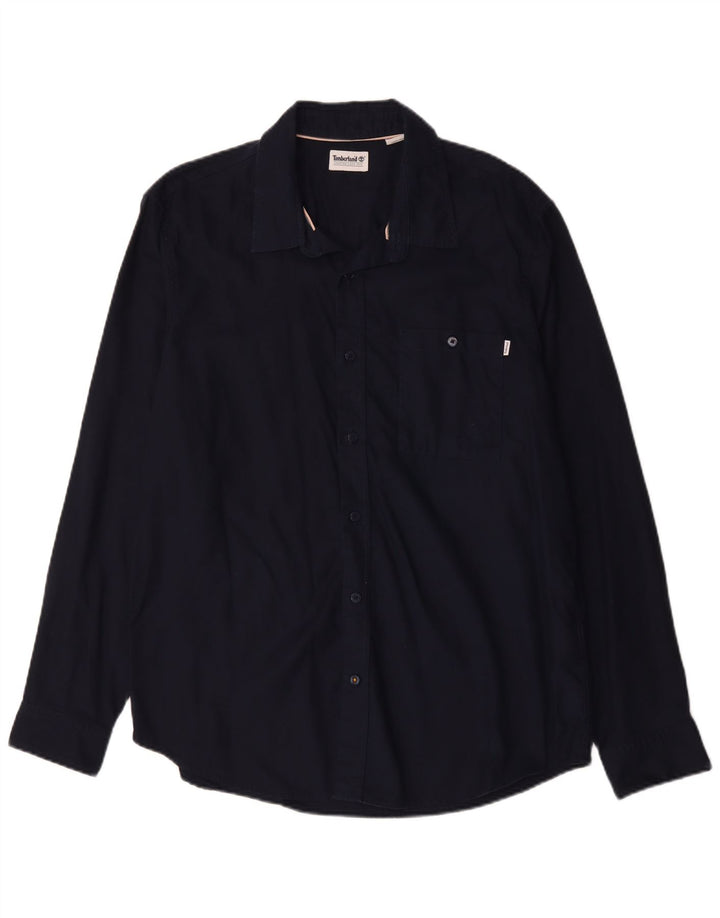 Timberland Herrenhemd XL Marineblau Baumwolle