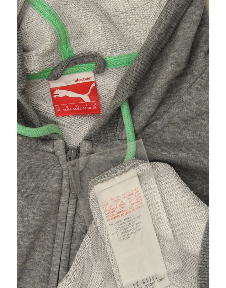 PUMA Mens Zip Hoodie Sweater XL Grey Cotton Vintage Puma and Second-Hand Puma from Messina Hembry 