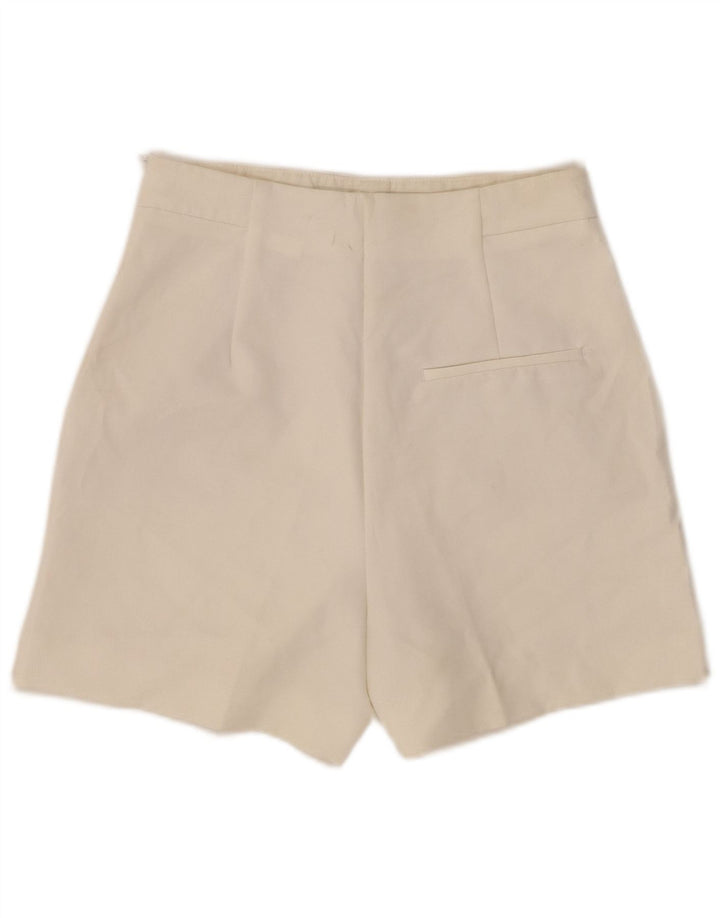 ZARA Damen-Freizeitshorts mit hoher Taille, Größe S, W26, Weiß