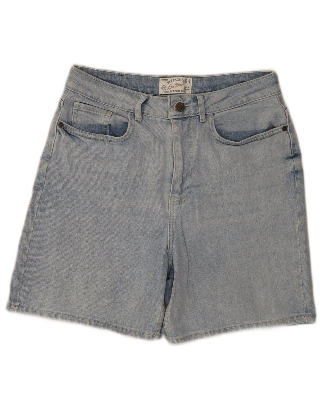 Fat Face Damen Jeansshorts UK 12 Medium W30 Blaue Baumwolle
