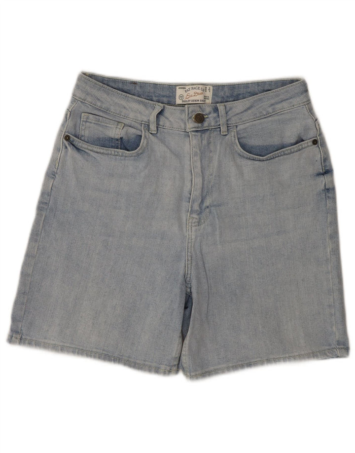 Fat Face Damen Jeansshorts UK 12 Medium W30 Blaue Baumwolle