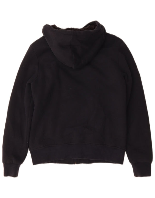 K-Way Herren Sherpa Zip Hoodie Pullover Kleine Marineblaue Baumwolle