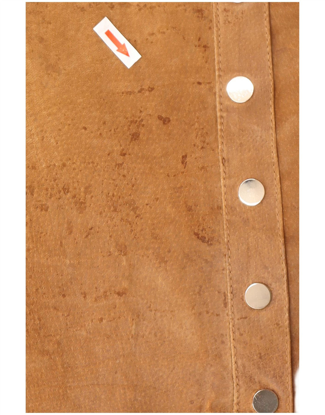 Pimkie Damen Wildleder Minirock IT 44 Medium W32 Braunes Leder