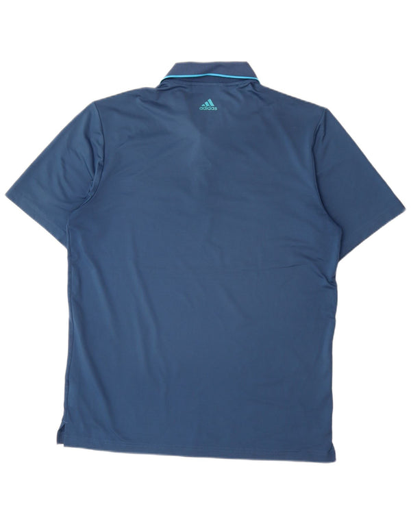 Adidas Herren Poloshirt Medium Marineblau gestreift Polyester