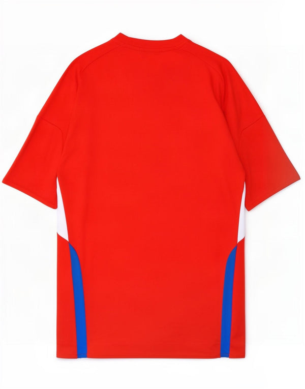 Adidas Herren Climalite T-Shirt Top Small Rot Colourblock Polyester