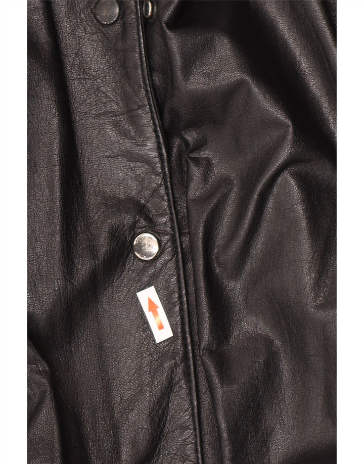 Canda Damen-Übergröße-Lederjacke, EU 40, mittelschwarzes Leder