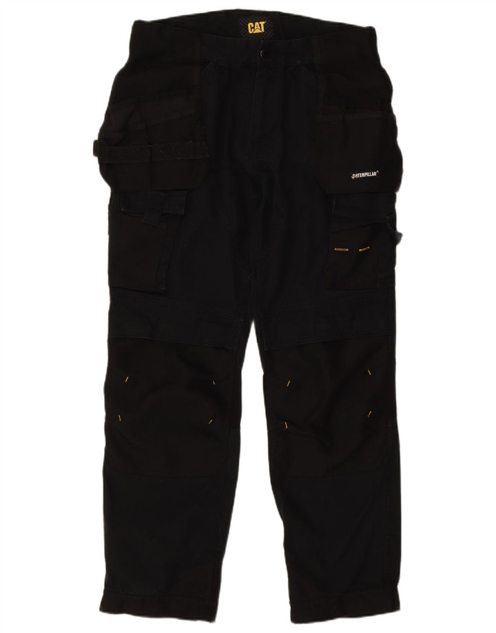 CAT Gerade Cargohose für Herren, W32, L29, schwarze Baumwolle