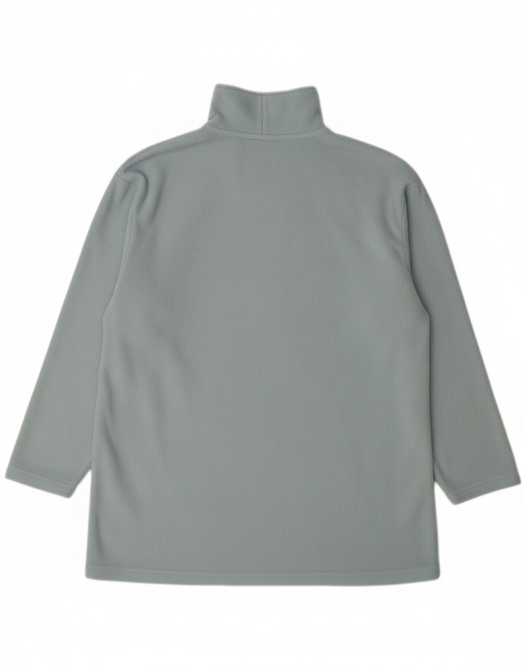 GIANI FEROTI Mens Zip Neck Fleece Jumper Medium Blue Polyester