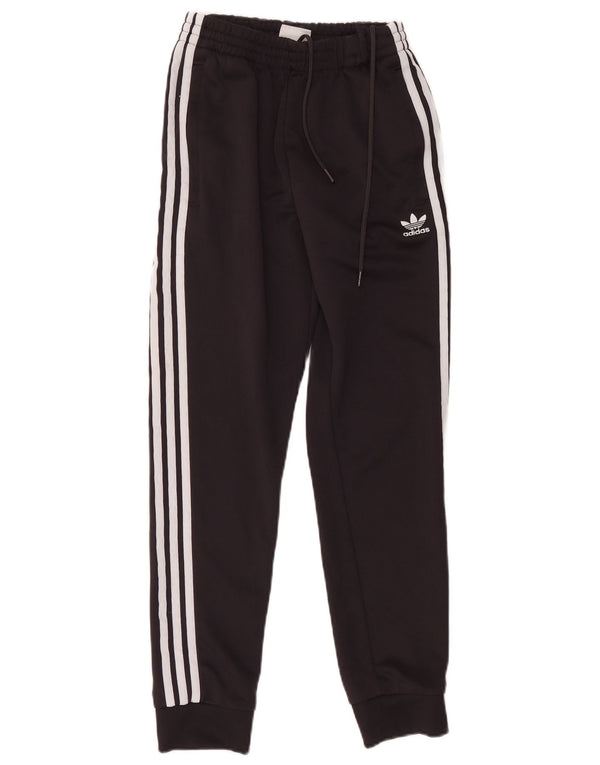 Adidas Damen Trainingshose Jogger UK 10 Small Schwarz Baumwolle