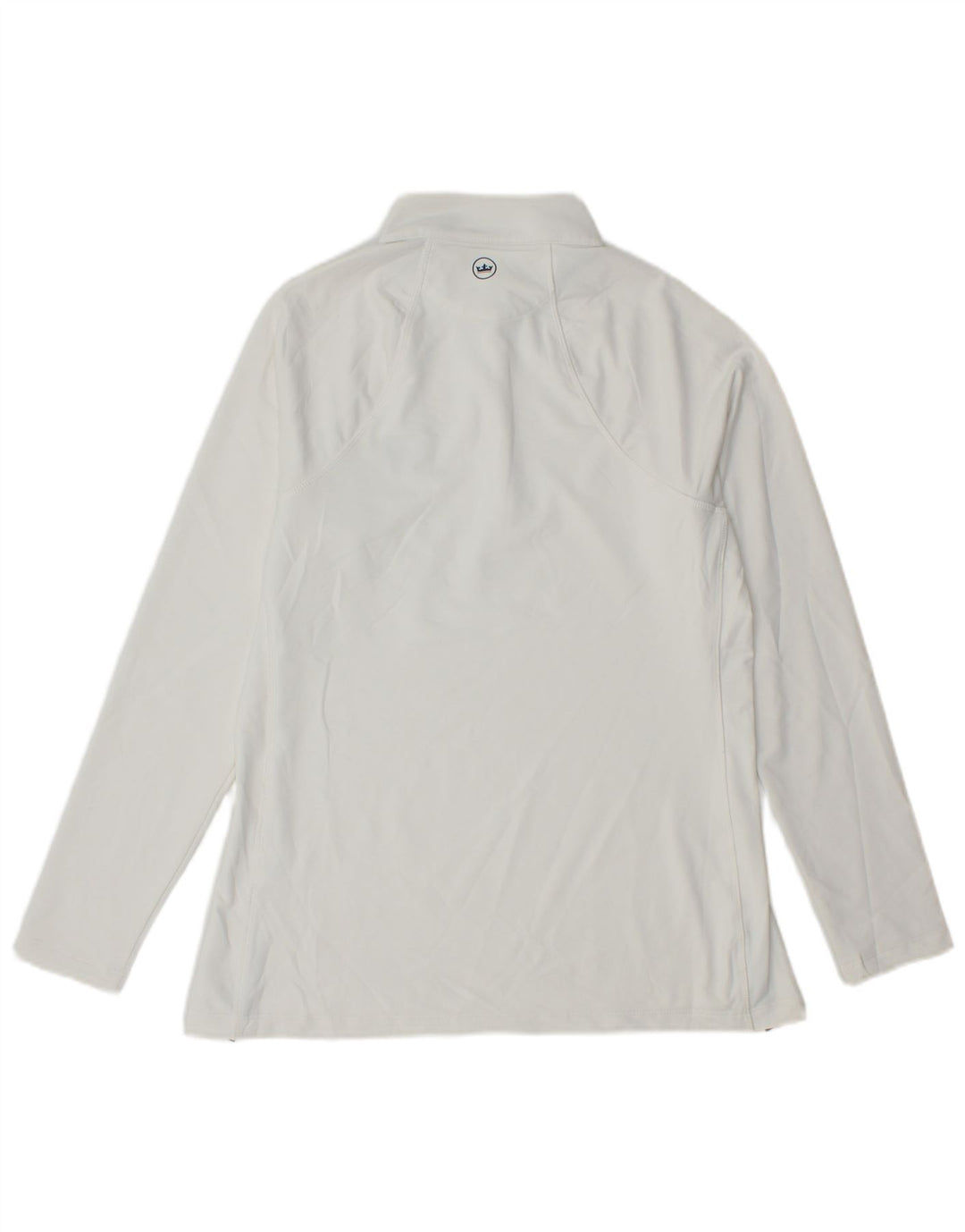 Peter Millar Damen-Pullover-Trainingsanzugoberteil mit Reißverschluss am Hals, mittelweißes Polyester