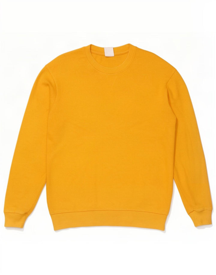 Zara Herren-Sweatshirt-Pullover aus mittelgelber Baumwolle
