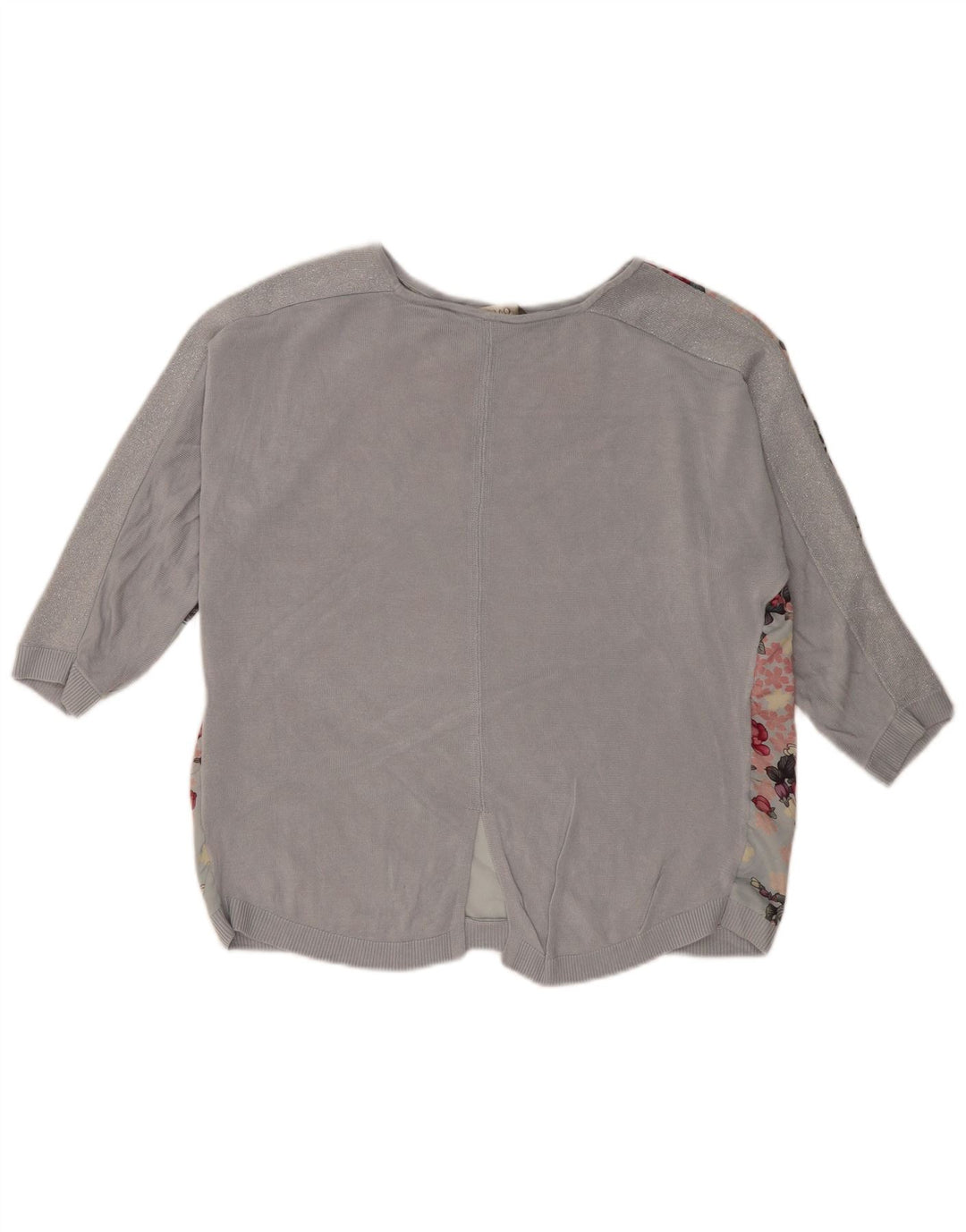Oasis Damen-Pullover in Übergröße mit U-Boot-Ausschnitt, Gr. 14, Mittelblau mit Blumenmuster
