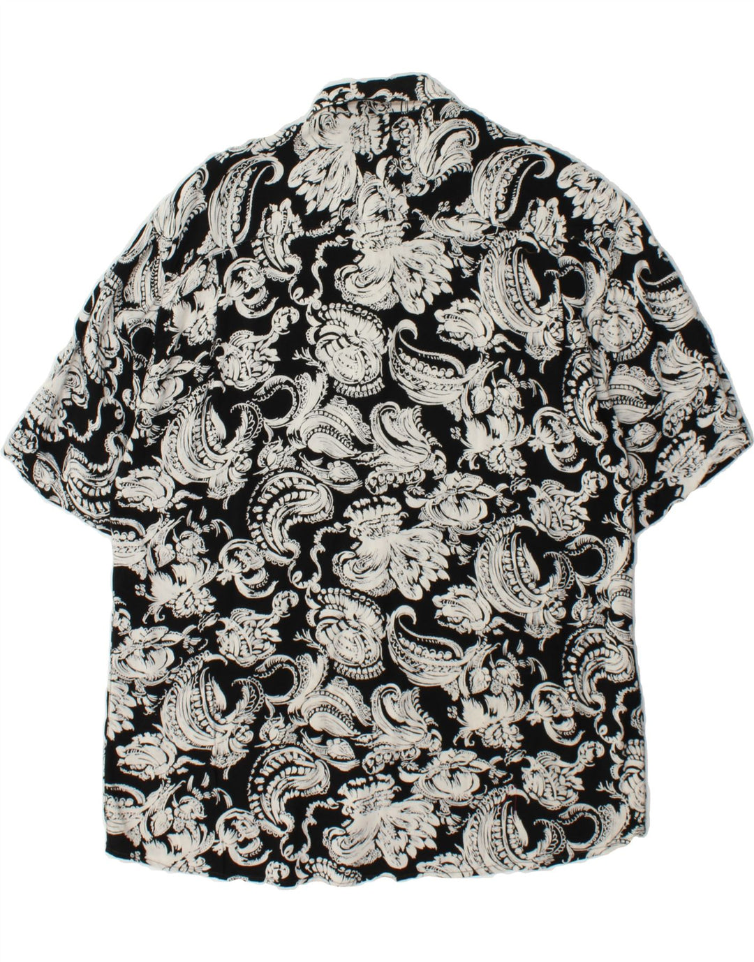 BALLOON Mens Short Sleeve Shirt Size 40 Medium Black Paisley Vintage Balloon and Second-Hand Balloon from Messina Hembry 