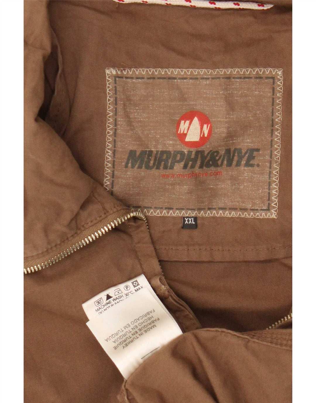 Murphy & Nye Herren Bomberjacke UK 44 2XL Beige Baumwolle