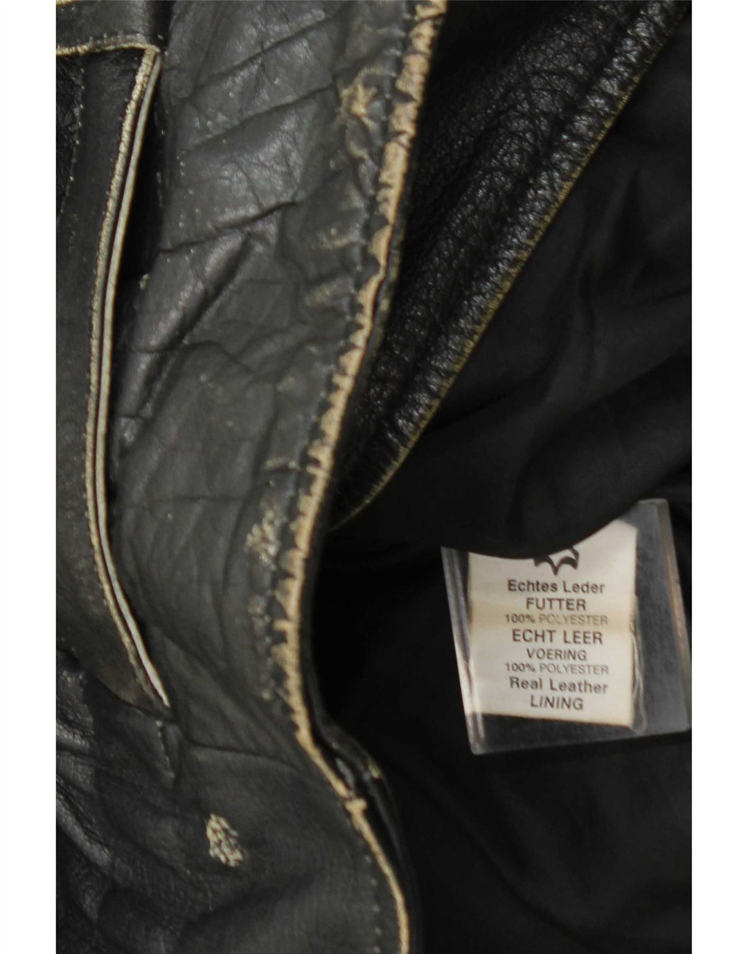 Vintage Herren Leder Bikerjacke UK 36 Kleines schwarzes Leder