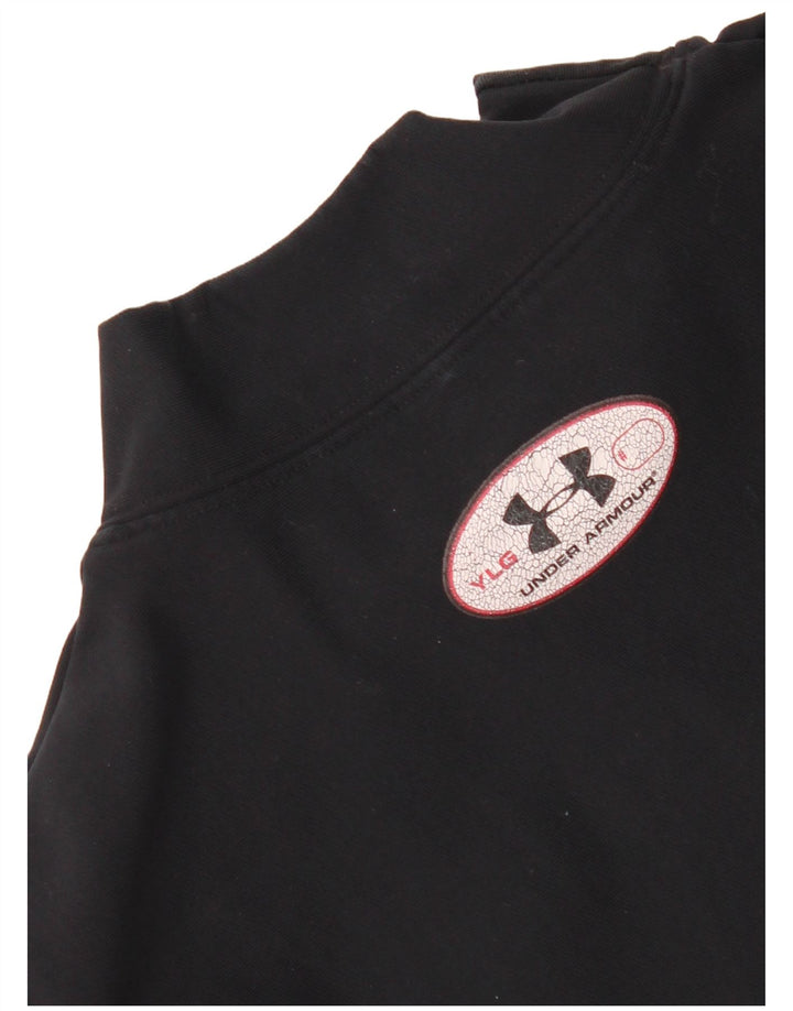 Under Armour Mädchen-Top, langärmelig, 11–12 Jahre, Größe L, Schwarz