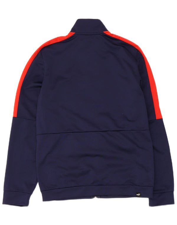 Puma Jungen Grafik-Trainingsoberteil, Jacke, 13–14 Jahre, Marineblau, Farbblock