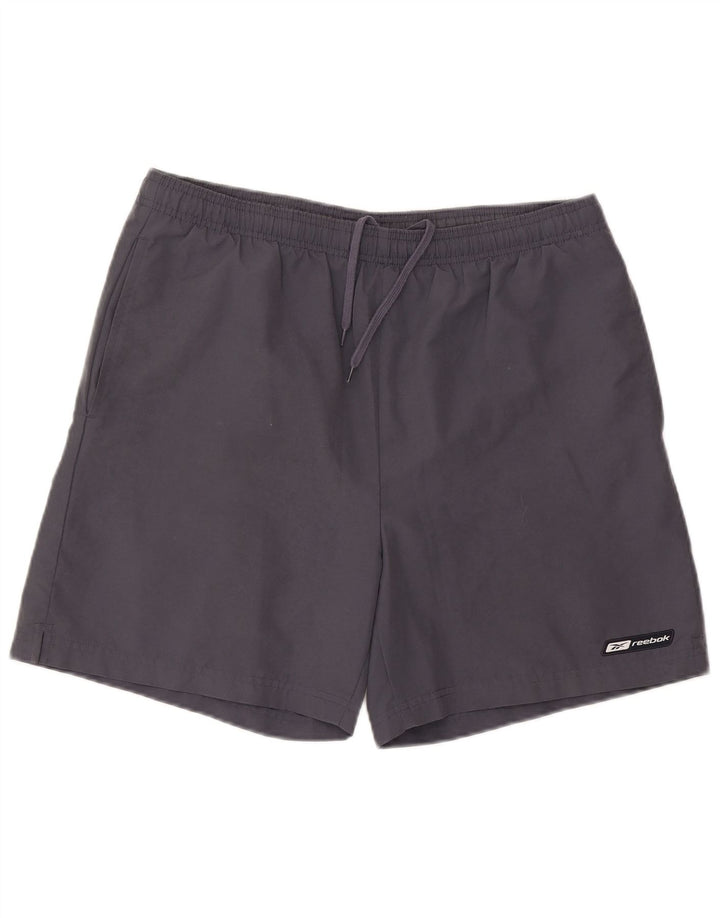 Reebok Herren-Badeshorts aus mittelgrauem Polyester