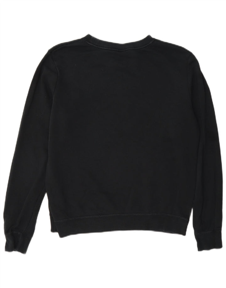 Nike Womens Graphic Oversized Sweatshirt Pullover UK 10 Small Schwarz Baumwolle