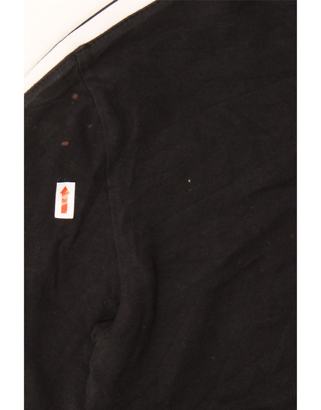 ADIDAS Damen T-Shirt Top UK 12 Medium Schwarz Baumwolle