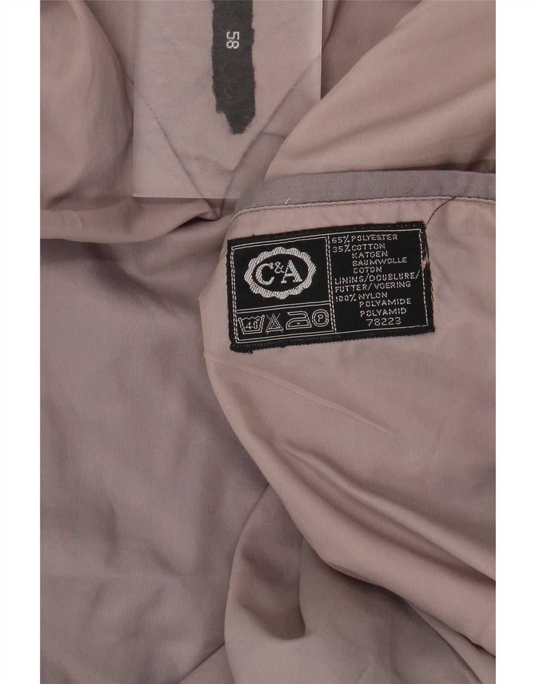 C & A Herren Bomberjacke IT 58 4XL Graues Colourblock-Polyester