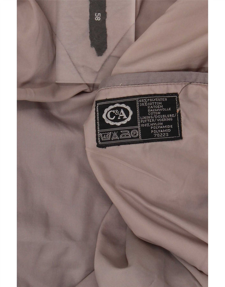 C & A Herren Bomberjacke IT 58 4XL Graues Colourblock-Polyester