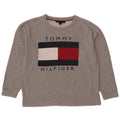 Tommy Hilfiger Damen Grafik-Sweatshirtpullover UK 14 Mittelgrau meliert