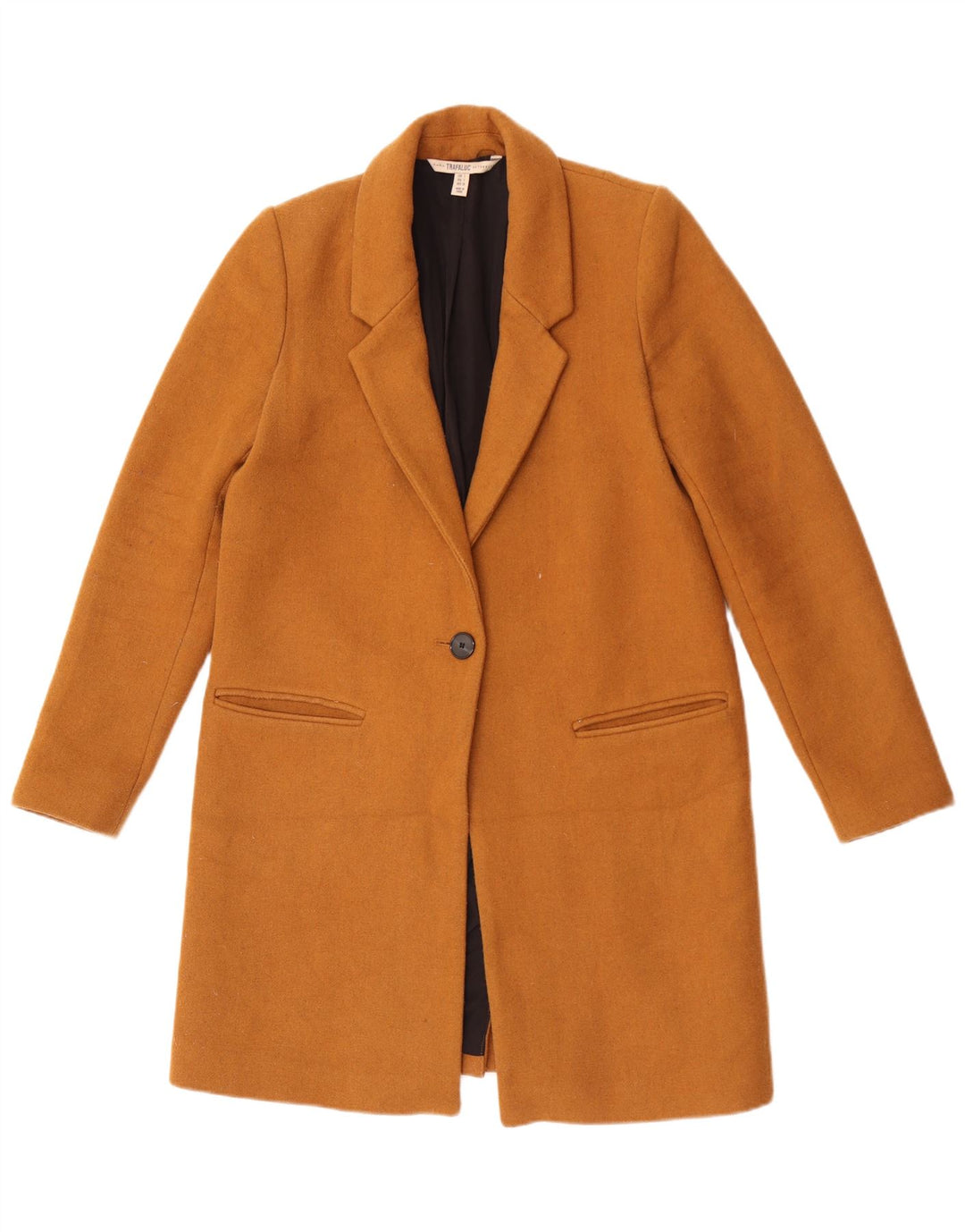Zara Damen Trafaluc Mantel UK 10 Small Braune Wolle