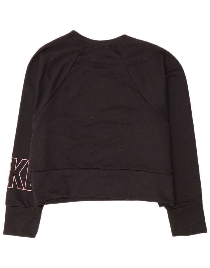 Nike Damen-Sweatshirt mit Dri-Fit-Grafik, übergroß, Gr. 16, Schwarz