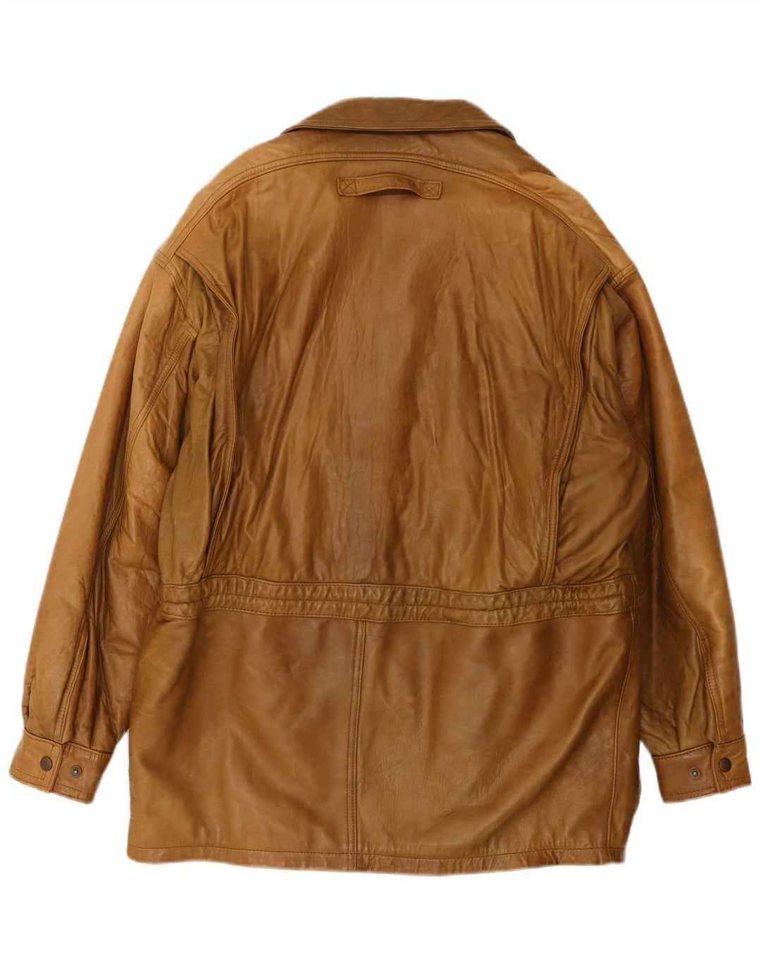 Vintage Herren Ledermantel UK 42 XL Braunes Leder