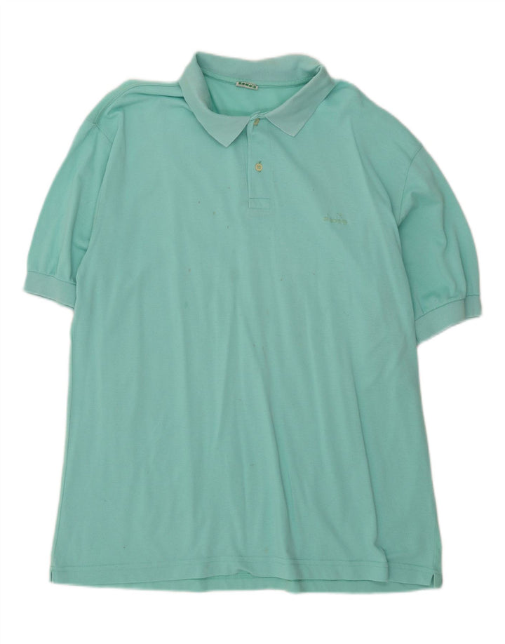 DIADORA Mens Polo Shirt XL Blue Vintage Diadora and Second-Hand Diadora from Messina Hembry 