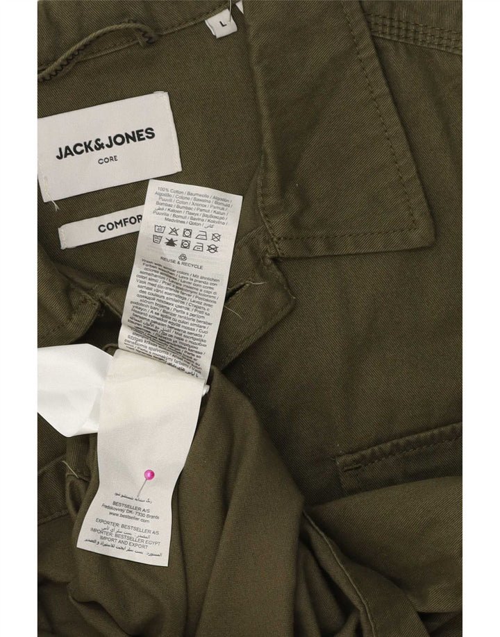 Jack & Jones Herren-Hemd, groß, Khaki, Baumwolle