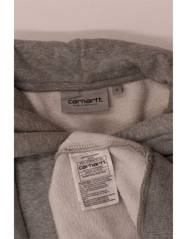 Carhartt Herren-Kapuzenpullover mit Grafik, Größe S, graue Baumwolle