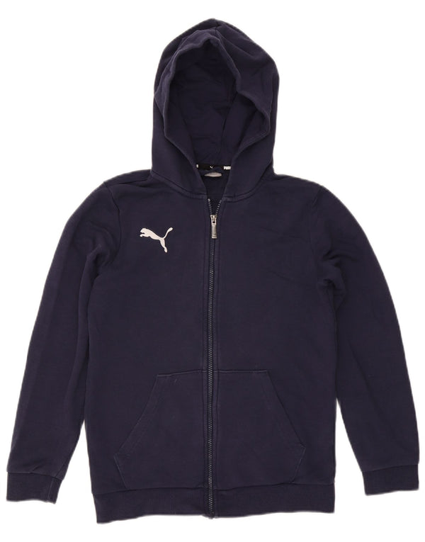 Puma Jungen-Kapuzenpullover mit Reißverschluss, 13–14 Jahre, Marineblau