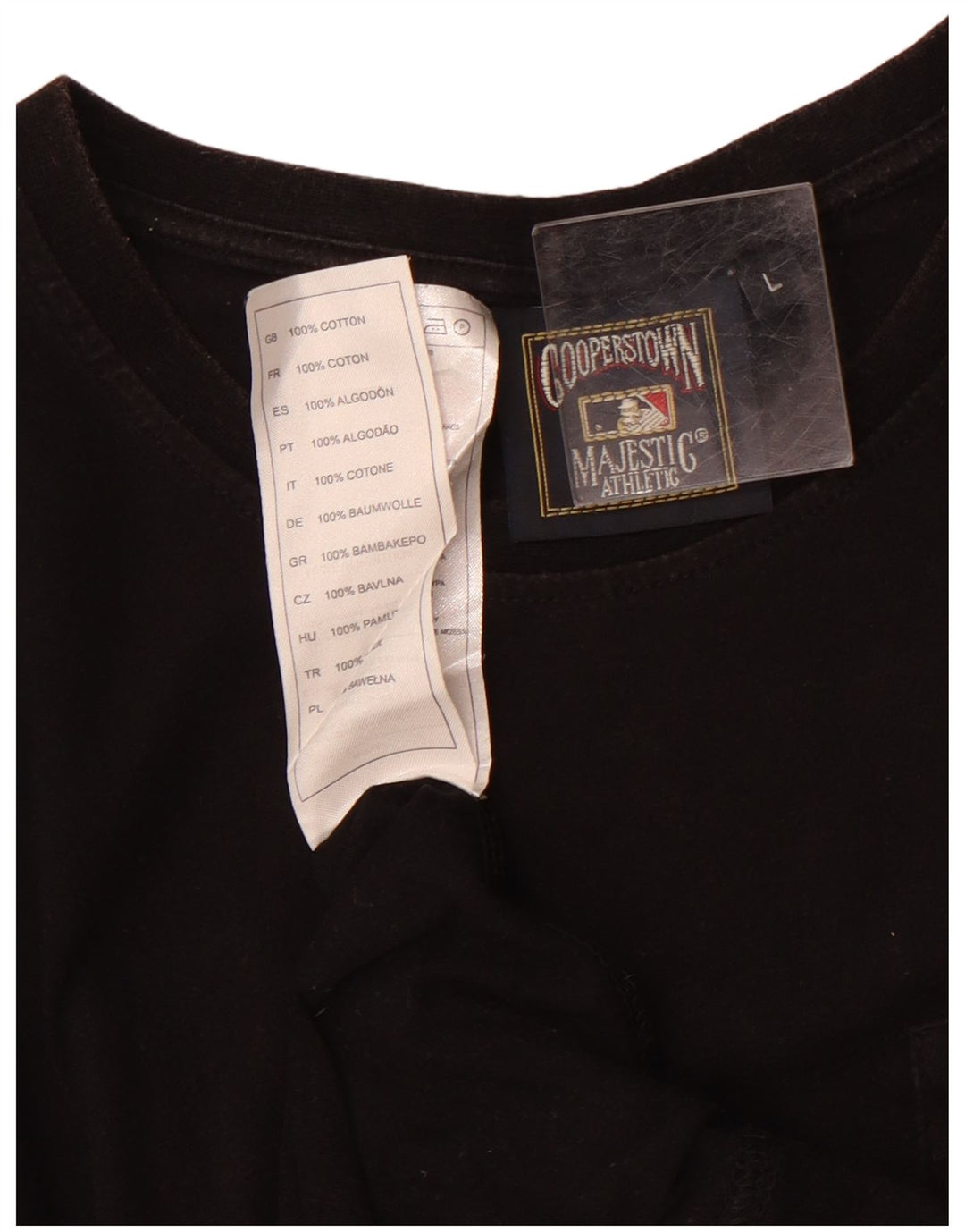 MAJESTIC Damen New York Yankees Grafik-Tunika-Oberteil UK 16 Large Schwarz