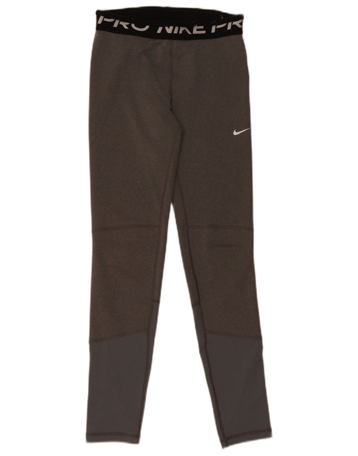 Nike Dri-Fit-Leggings für Mädchen, 13–14 Jahre, XL, graues Polyester