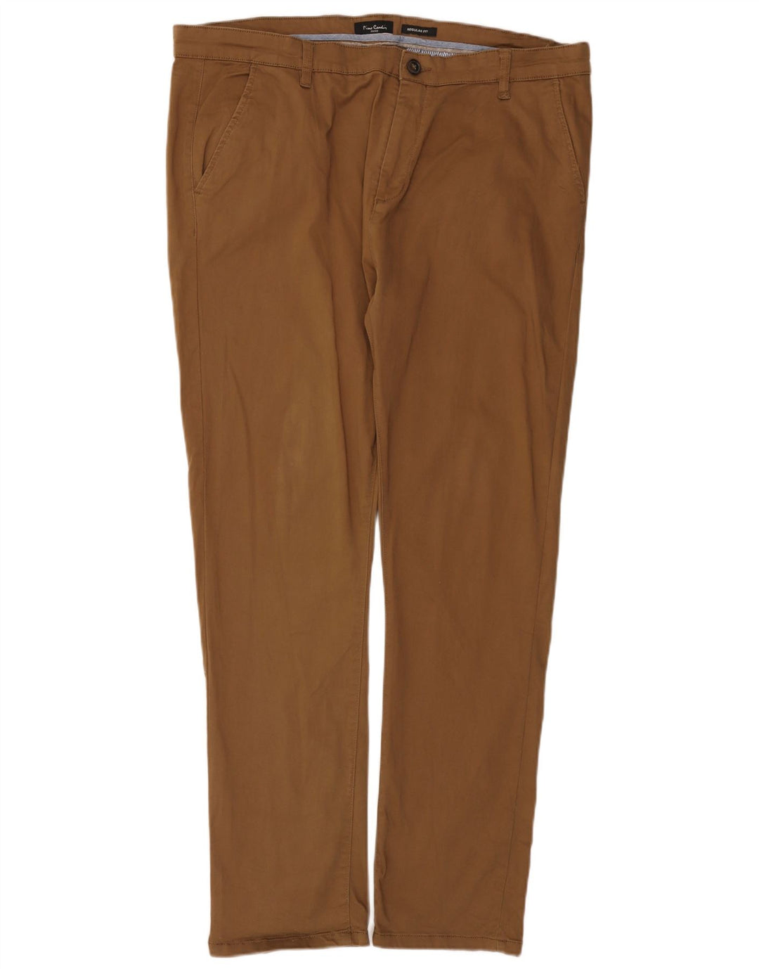 Pierre Cardin Herren-Chinohose mit normaler Passform, schmale Passform, W40, L31, braunes Polyester