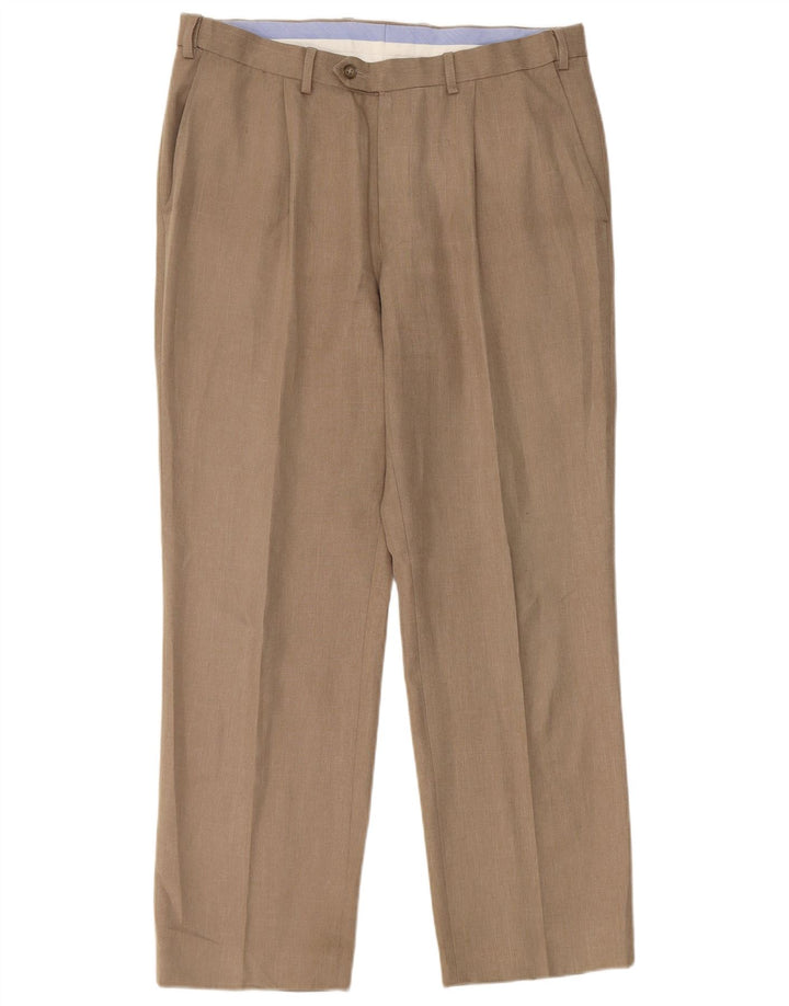 Marks & Spencer Herren-Chinohose mit normaler Passform, W34, L29, Beige, Polyester