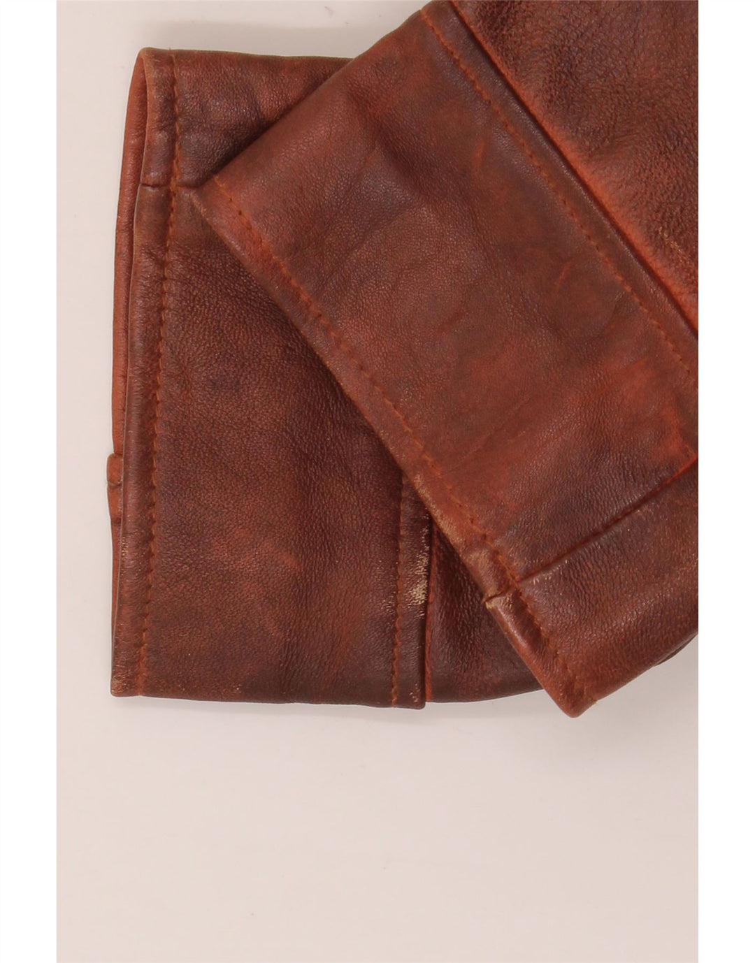 Vintage Damen UK 18 XL Braunes Leder