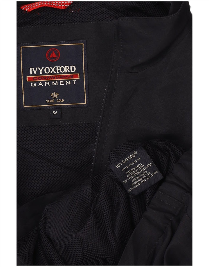 Ivy Oxford Herren Regenjacke IT 56 3XL Marineblau Polyester