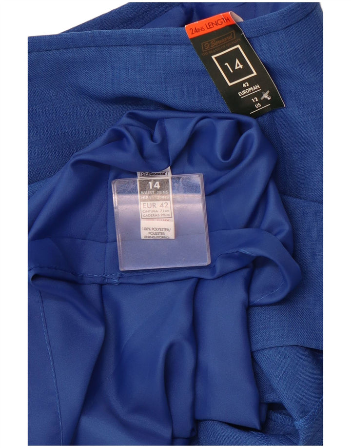 ST. BERNARD Damen-Bleistiftrock mit hoher Taille, UK 14, Größe L W28, blau, Polyester