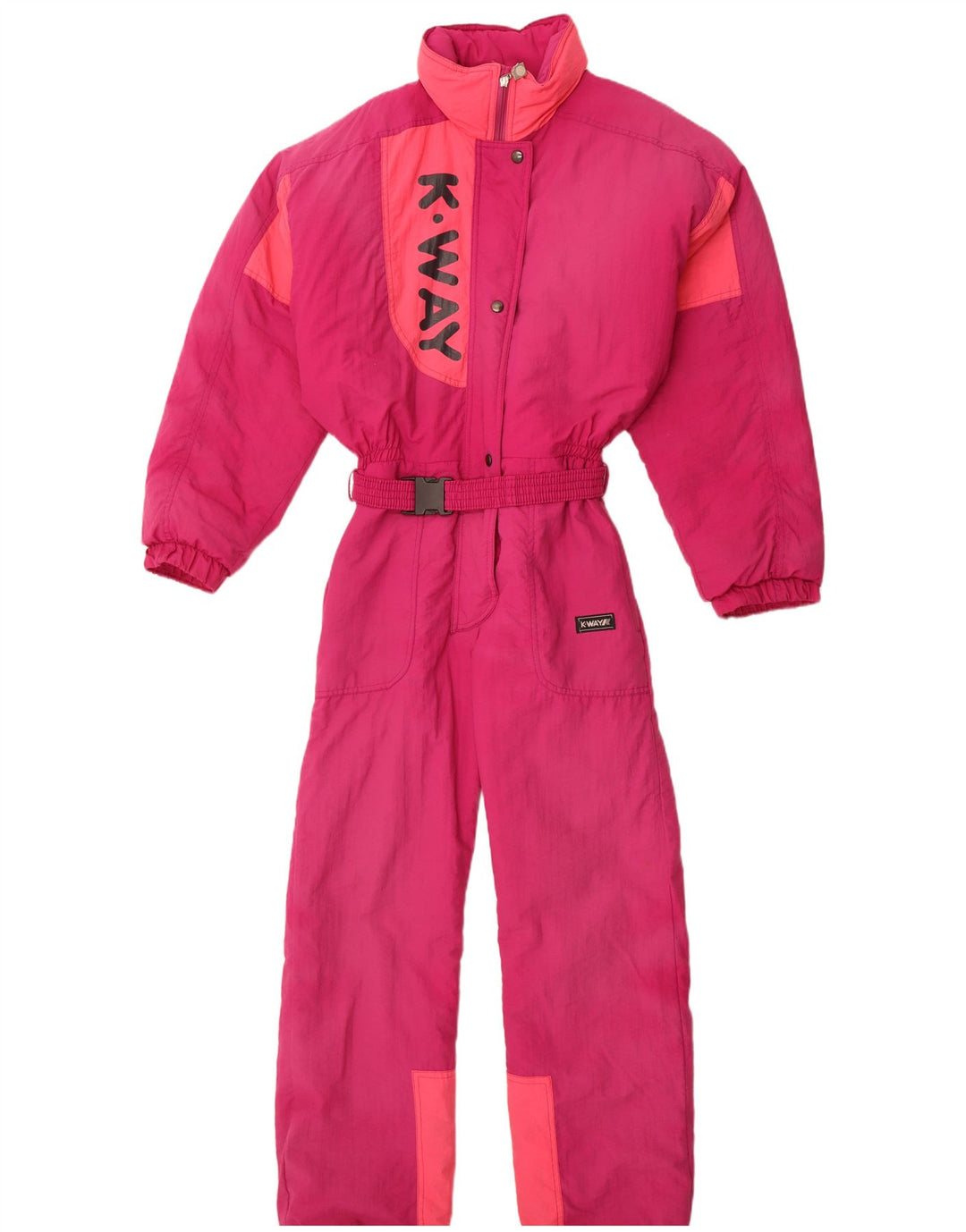 K-Way Womens Graphic Oversized Ski Jumpsuit EU 38 Mittelrosa Polyamid