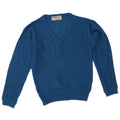 VINTAGE Womens V-Neck Jumper Sweater IT 44 Medium Blue Acrylic