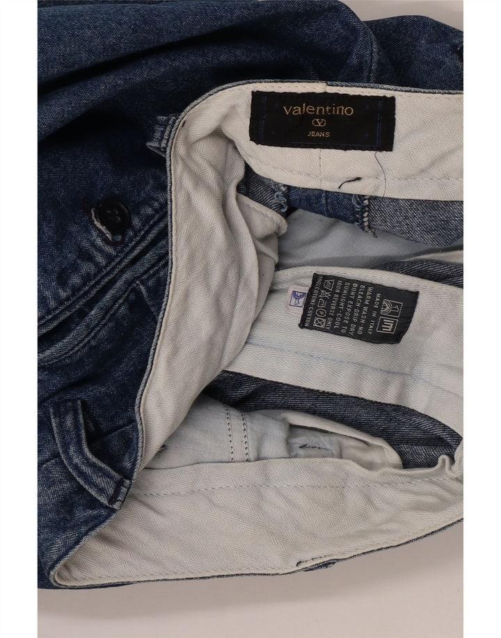 Valentino Damen Straight Jeans W36 L31 Blaue Baumwolle