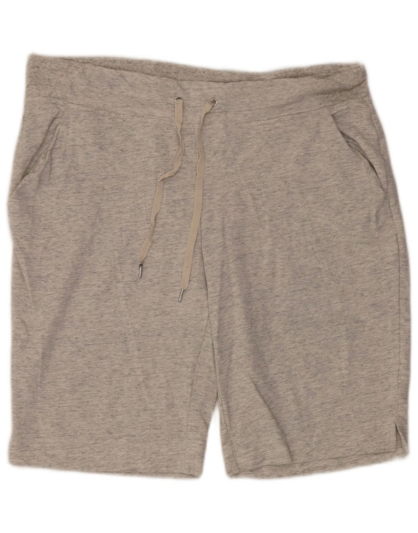 Eddie Bauer Damen Sportshorts UK 18 XL Grau gefleckte Baumwolle